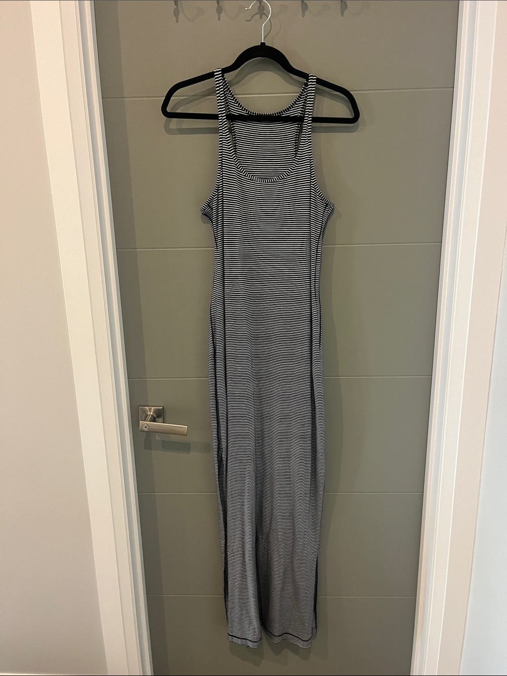 Lululemon Striped Black and White Racerback Maxi Dress size 10